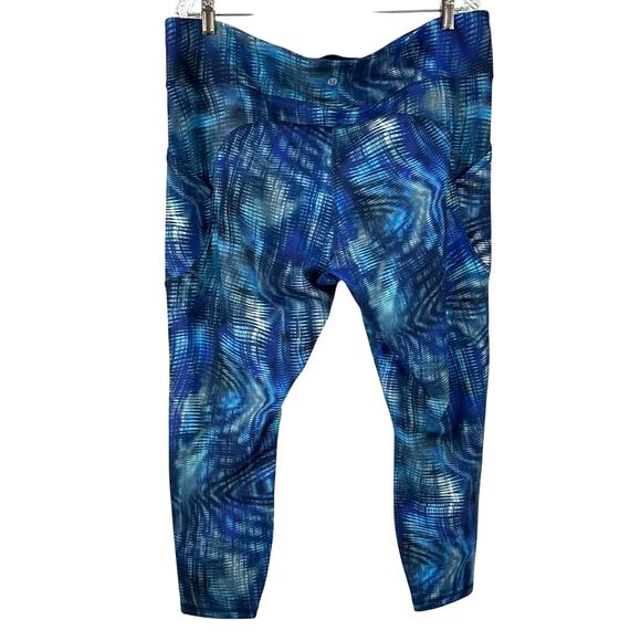 Lululemon Invigorate High-Rise Tight 25" Foil Shapeshifter Blue Multi Sz 20 EUC - Picture 5 of 12